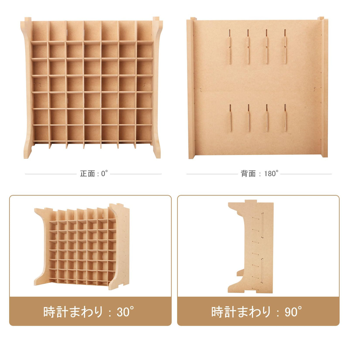 Bucasso Paint Rack Organizer with 49 Holes Suitable for 10ml TAMIYA/10ml MR HOBBY/18ml MR HOBBY, Model Tool Storage with MDF Material, Craft Paint Holder Rack GK13