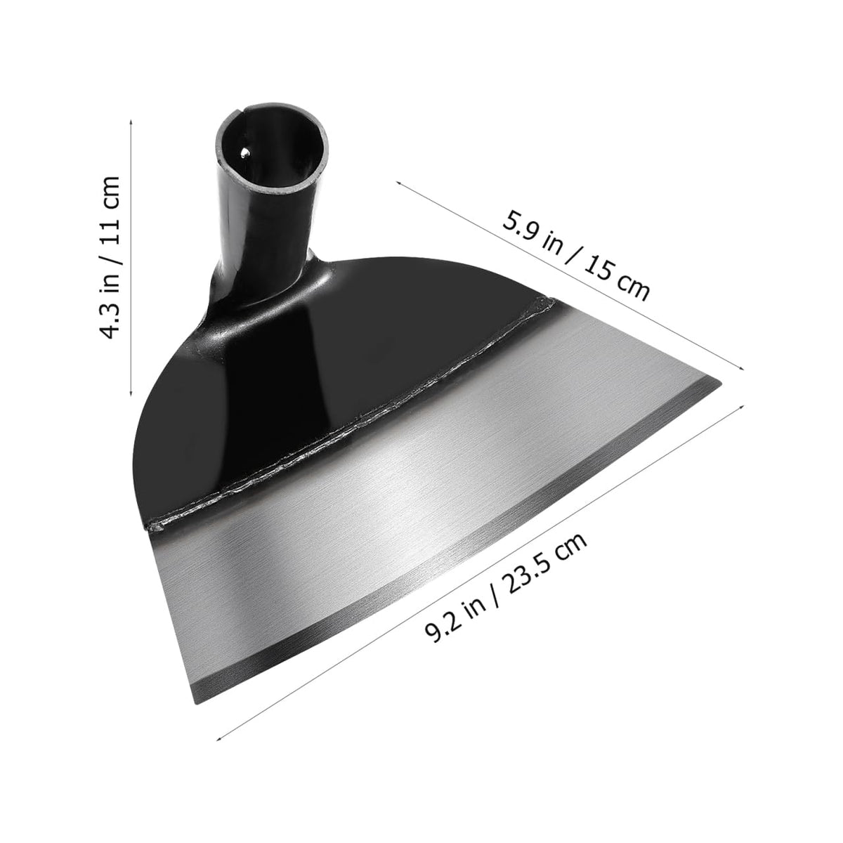 Ipetboom Garden Hoe Tool - 23.5cm/9.25in Heavy Duty Manganese Steel Blade Without Handle - Multi-Purpose Hand Hoe for Weeding Soil Loosening and Farming Gardening Garden Maintenance