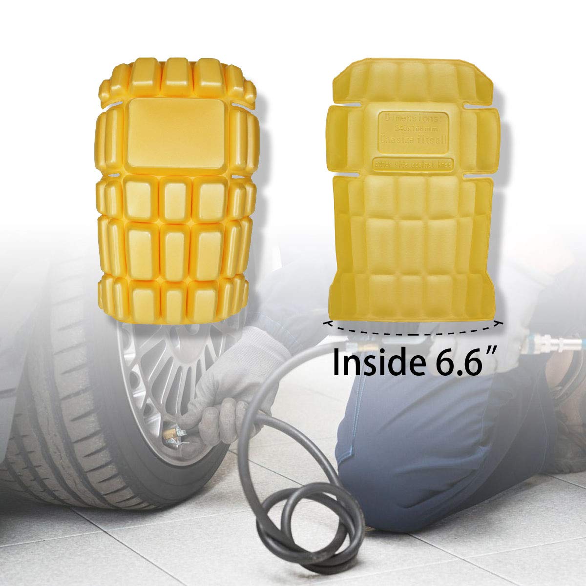 AMANEEST 3 Pairs Foam Knee Pad Inserts,Cargo Pants Knee Pads,Gardening Knee Pads 9.45''x6.6''×0.7"(L-Durable)
