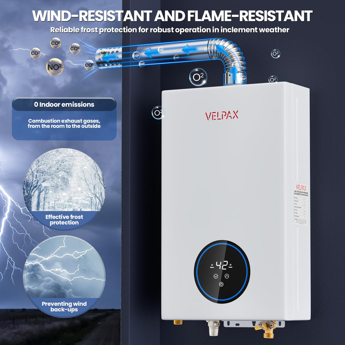 Propane Tankless Water Heater, 4.74GPM 18L Indoor,Constant propane water heater,Instant Hot Propane Gas water heater with Multi-Protection