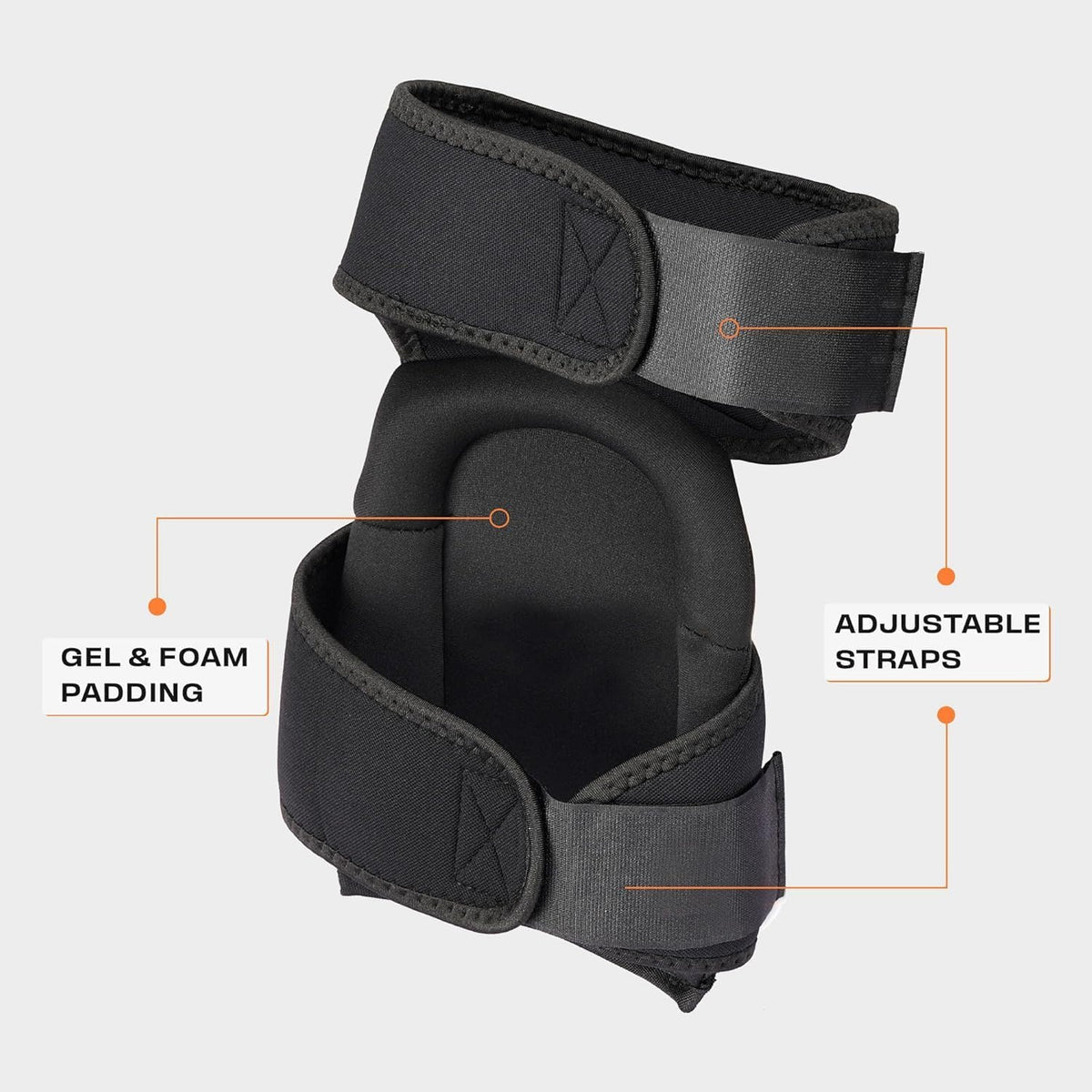 Thunderbolt Knee Pads for Men Construction Knee Pads for Work for Men and Women with Double Gel for Gardening Flooring Roofing Heavy Duty with Extra Thick Foam and Strong Adjustable Non-Slip Straps