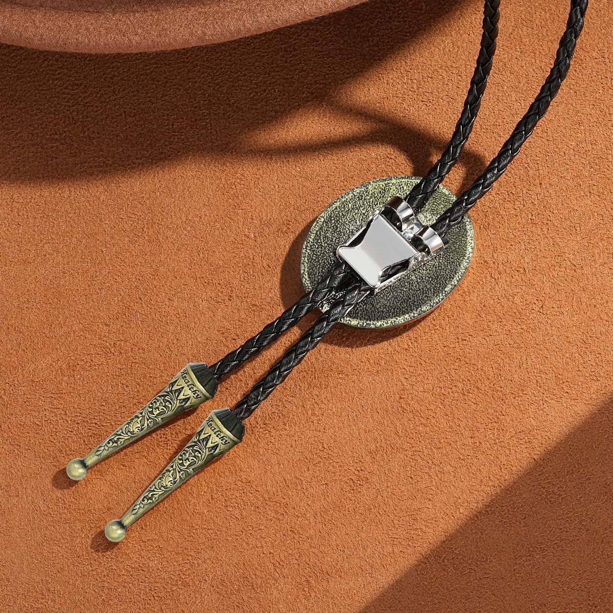 Sintcach Bolo Tie for Men Women, Western Cowboy Initial Letter Bolo Ties, Vintage Leather Necktie Western Accessories Cowboy Gifts, G