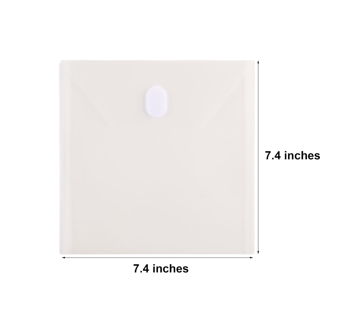 YESSART 7 x 7 Square Clear Plastic Envelopes Die Cut Stencil Storage Holder 20 Pack Hook Loop Closure