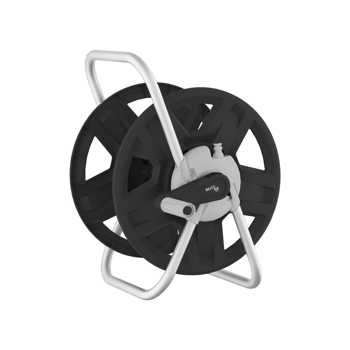 YESTAR Water Hose Reel Cart, Holds 60-80 Ft of 5/8 Inch Hose, Black Wall Mounted Garden Hose Cart, Portable Hose Reel for Convenient Storage and Watering