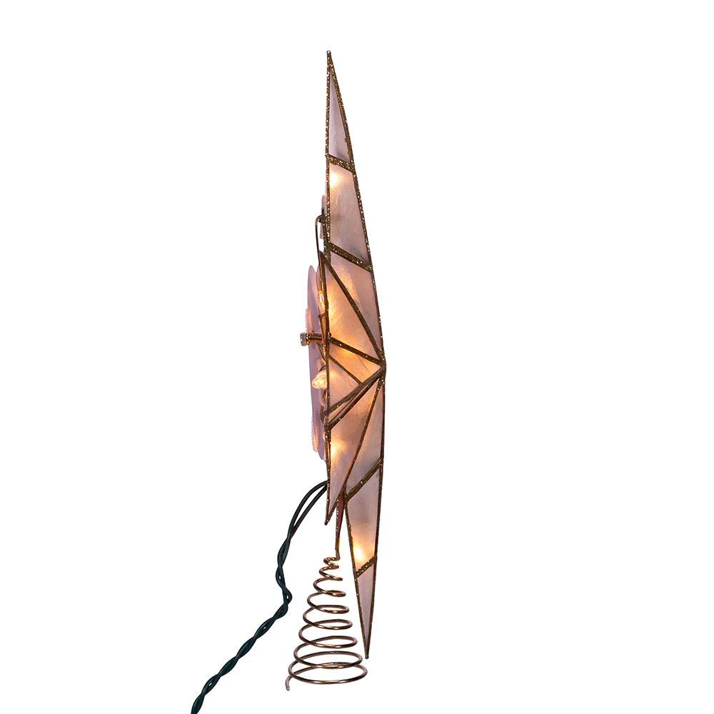 Kurt S. Adler 10-Light Bethlehem Capiz Star Multi-Tip Treetop