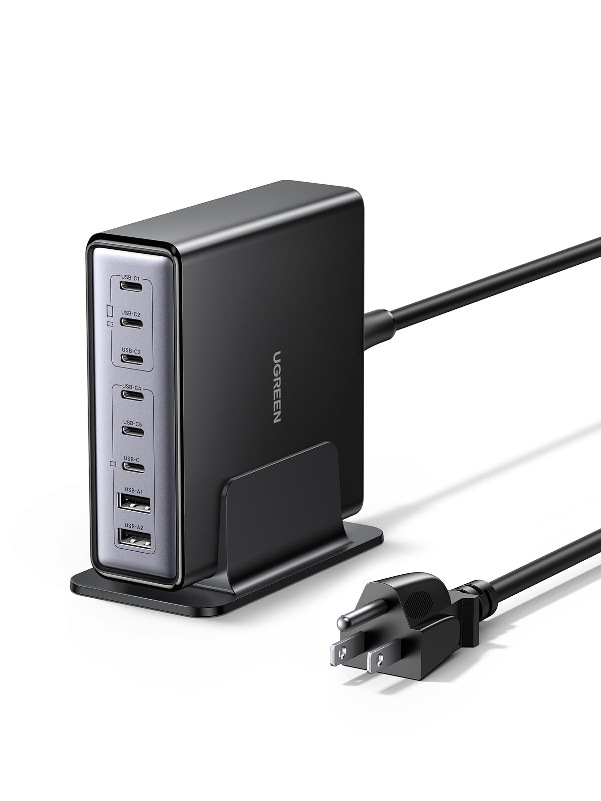 UGREEN Nexode 200W GaN USB C Charging Station, 8-Port Desktop Charger with PD 100W for MacBook Pro 16"/Air, Dell XPS, iPad Pro, iPhone 17/16/15, Galaxy S25/S24, Pixel 10/9