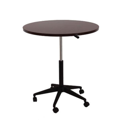"Boss Office Products Mobile Table, 32"", Round, Mahogany" (N30-M)
