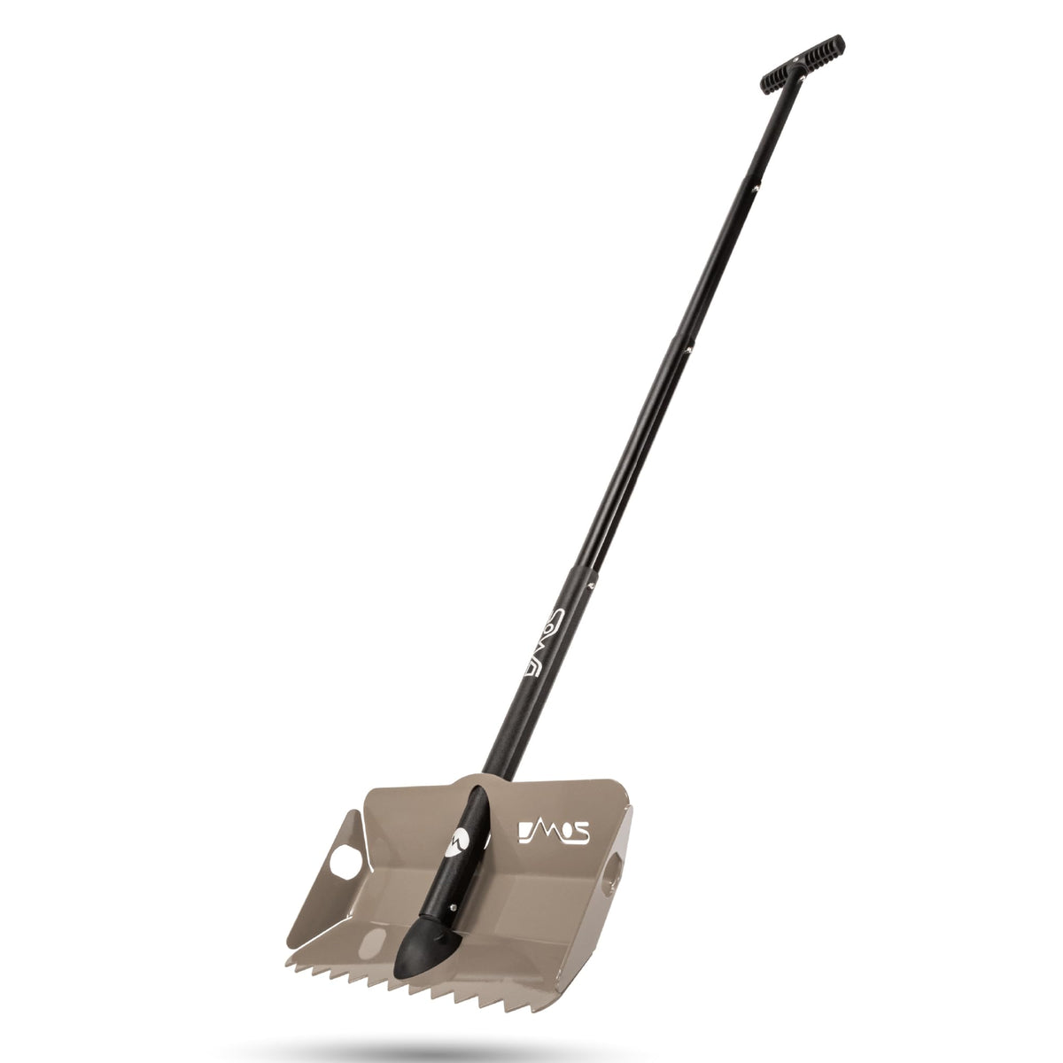 DMOS Stealth Shovel - Lightweight, Heavy-Duty Aluminum Sand & Snow Shovel with Extendable & Collapsible Handle for Camping, Overlanding, Survival, & Off-Road Use - Flat Dark Earth - Regular