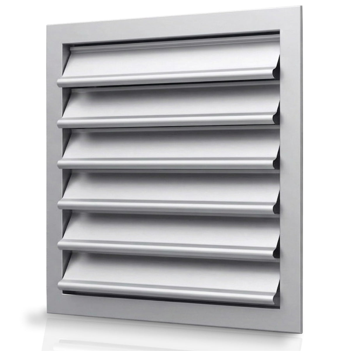 Byson Gravity Grille Anodized Aluminum with Gravity Shutter 24 x 24 inches – Weatherproof Ventilation for Walls and Crawl Spaces