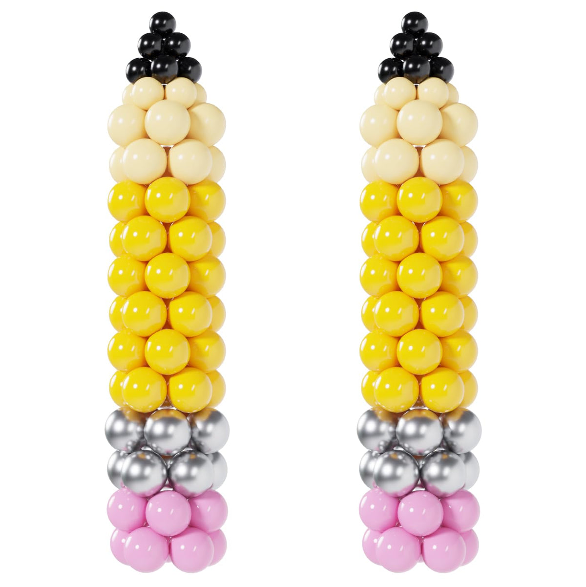 PartyXpress 192PCS Pencil Balloon Arch Garland Kit for Back to School Garland, Welcome Back Party Supplies Decor, First Day of Kindergarten Decorations, Teacher Graduation Party