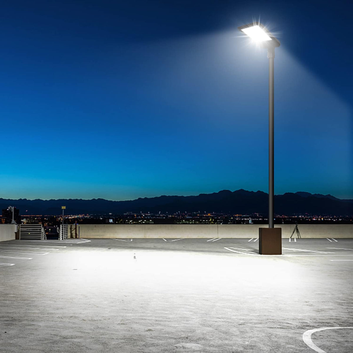 BIRITALO 300W LED Parking Lot Light Outdoor 45000LM Bright Dusk to Dawn FloodLights for Street 5500K 100-277V Commercial Security IP65 Waterproof Exterior Lighting Yard Driveway Garage Park 3 Pack