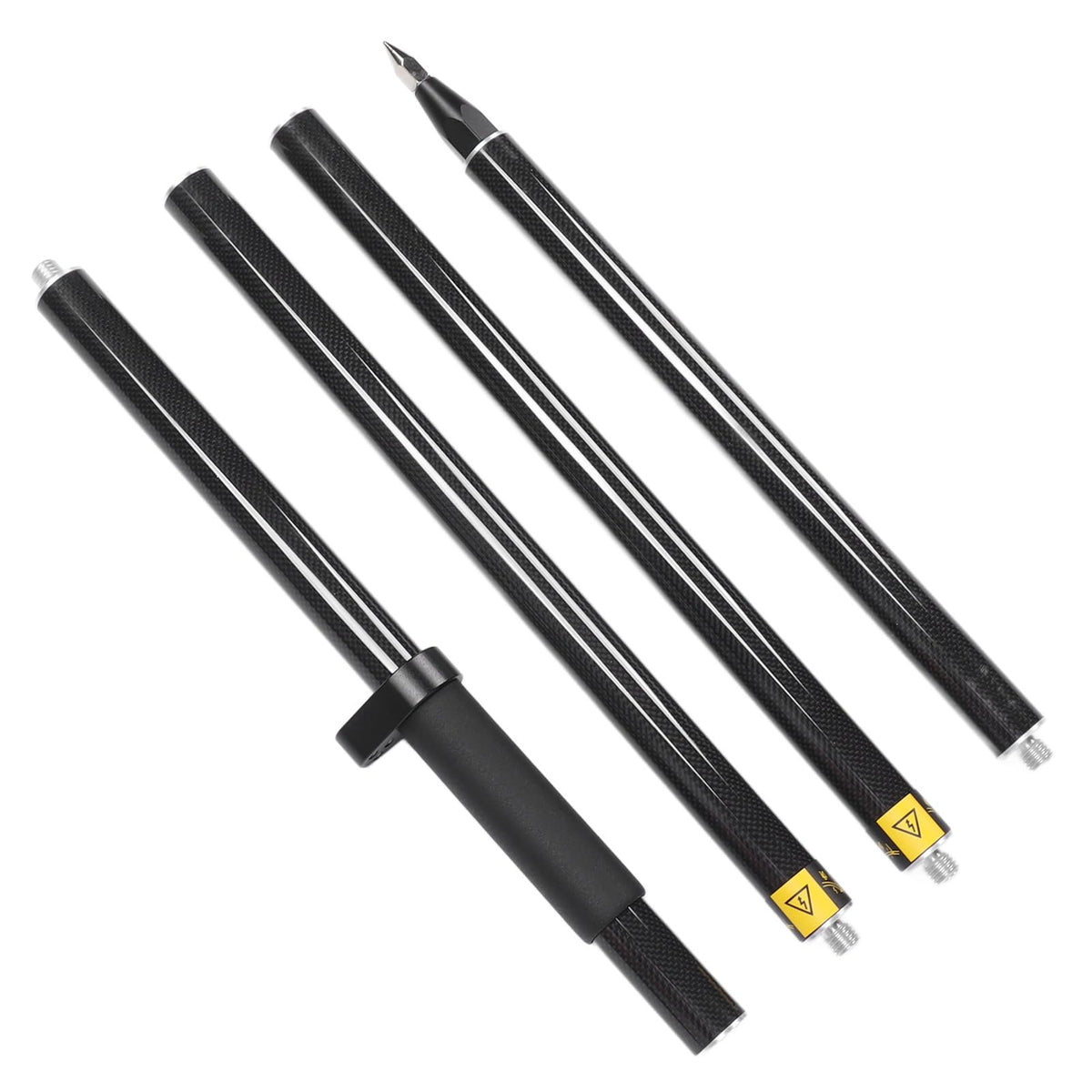 Land Surveying Equipment 4 Section Survey Pole 2 Meter 4 Section Survey Pole RTK Carbon Fibre Surveying Prism Pole with Level Bubble 0mm Constant