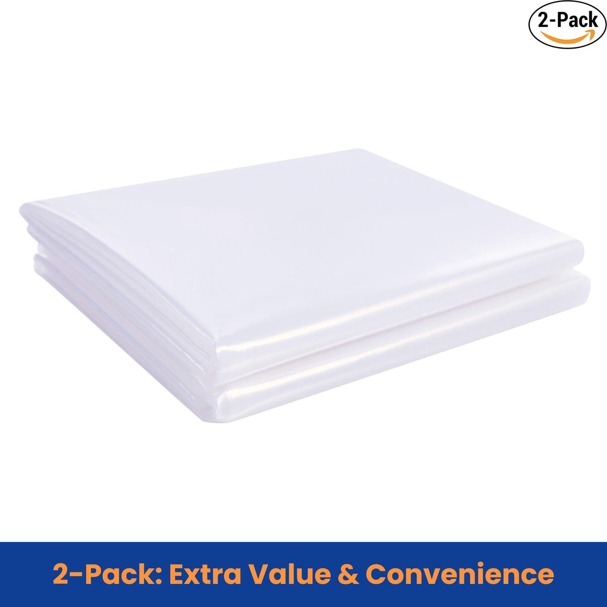 VICMORE Queen Mattress Bags 2-Pack for Moving & Storage - 1.5 Mil Clear Plastic Queen Mattress Moving Bags, Dust Protection
