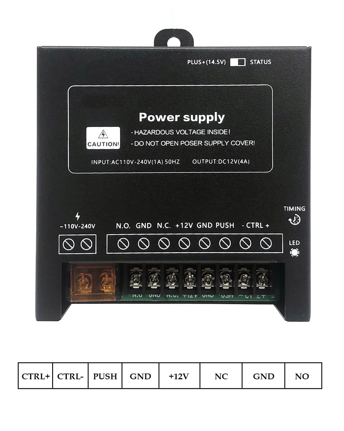 Door Access Control System Kit, IP68 Waterproof Keypad Door Access Device with 500KG/1200lbs Magnetic Lock, Fingerprint + Password + RFID 125KHz ID Card Reader, Metal Exit Button