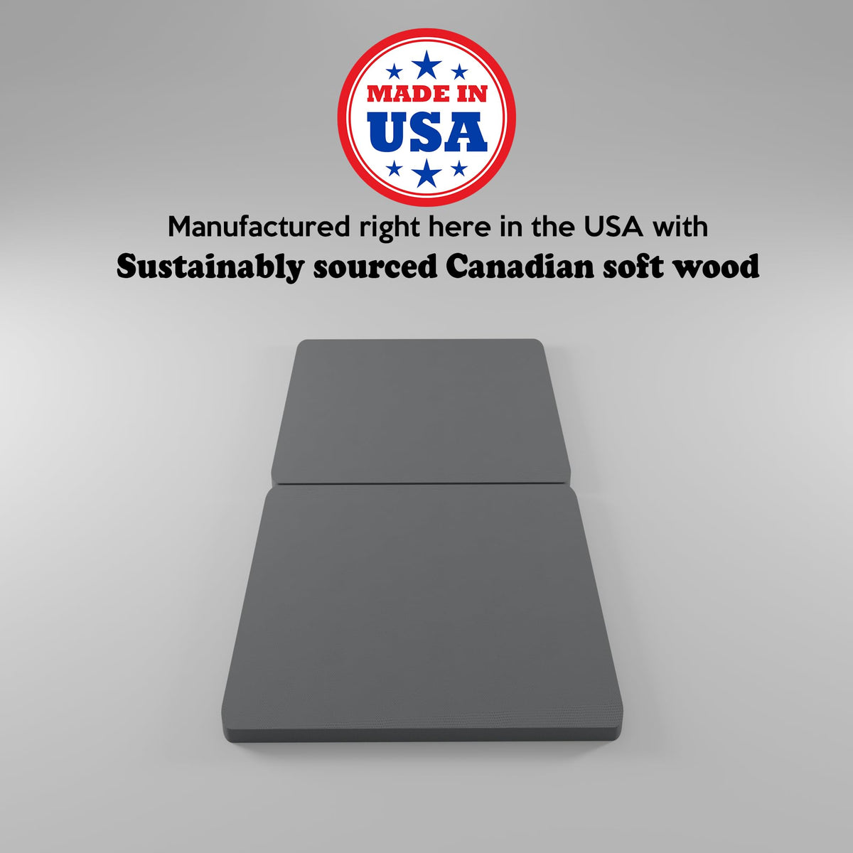 Treaton, 1.5-Inch Split Fully Assembled Bunkie Board for Mattress/Bed Support, Twin, Grey.