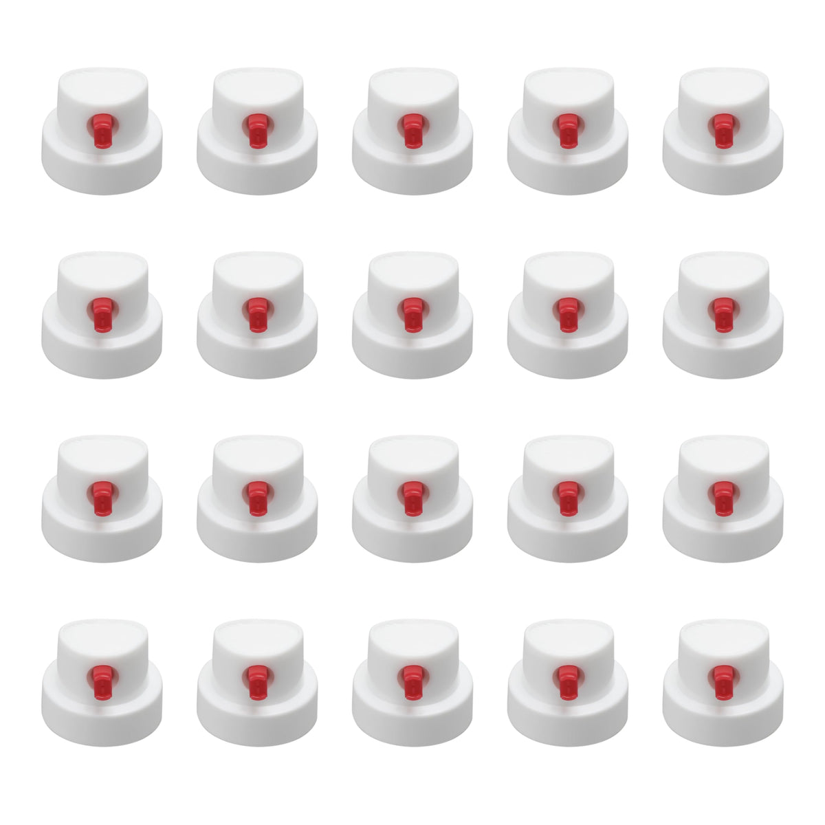 AOQIVIS Montana Cans Flatjet Cap Wide Spray Paint Nozzles for Spray Cans,Pack of 20 Graffiti Art Supplies Montana Caps red