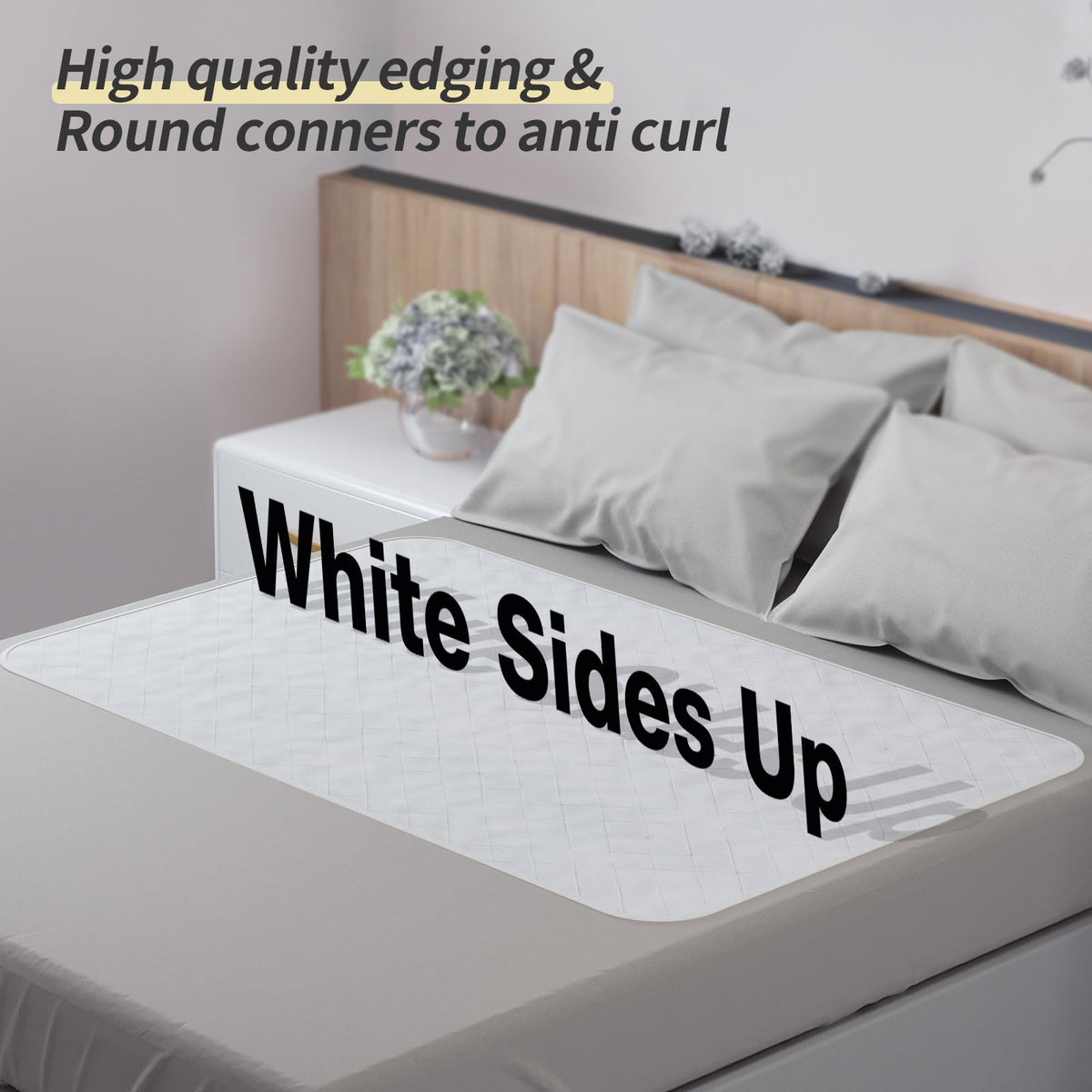 CoolShields Waterproof Bed Pads Incontinence Washable Reusable Bedwetting Mattress Protector Pad for Kids, Adults, Elderly, and Pets 34'' x 52'' (1 Pack)