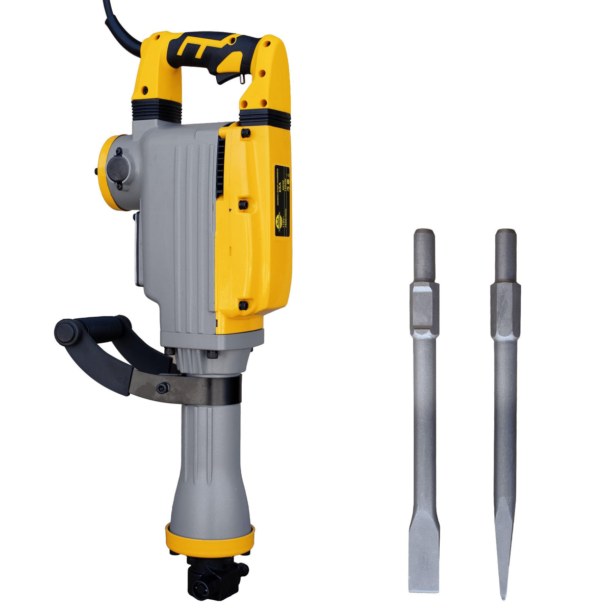 Electric Demolition Jack Hammer 35 lb 1500W 1-1/8" Hex Breaker for Concrete Asphalt Tile Removal Heavy Duty Jackhammer
