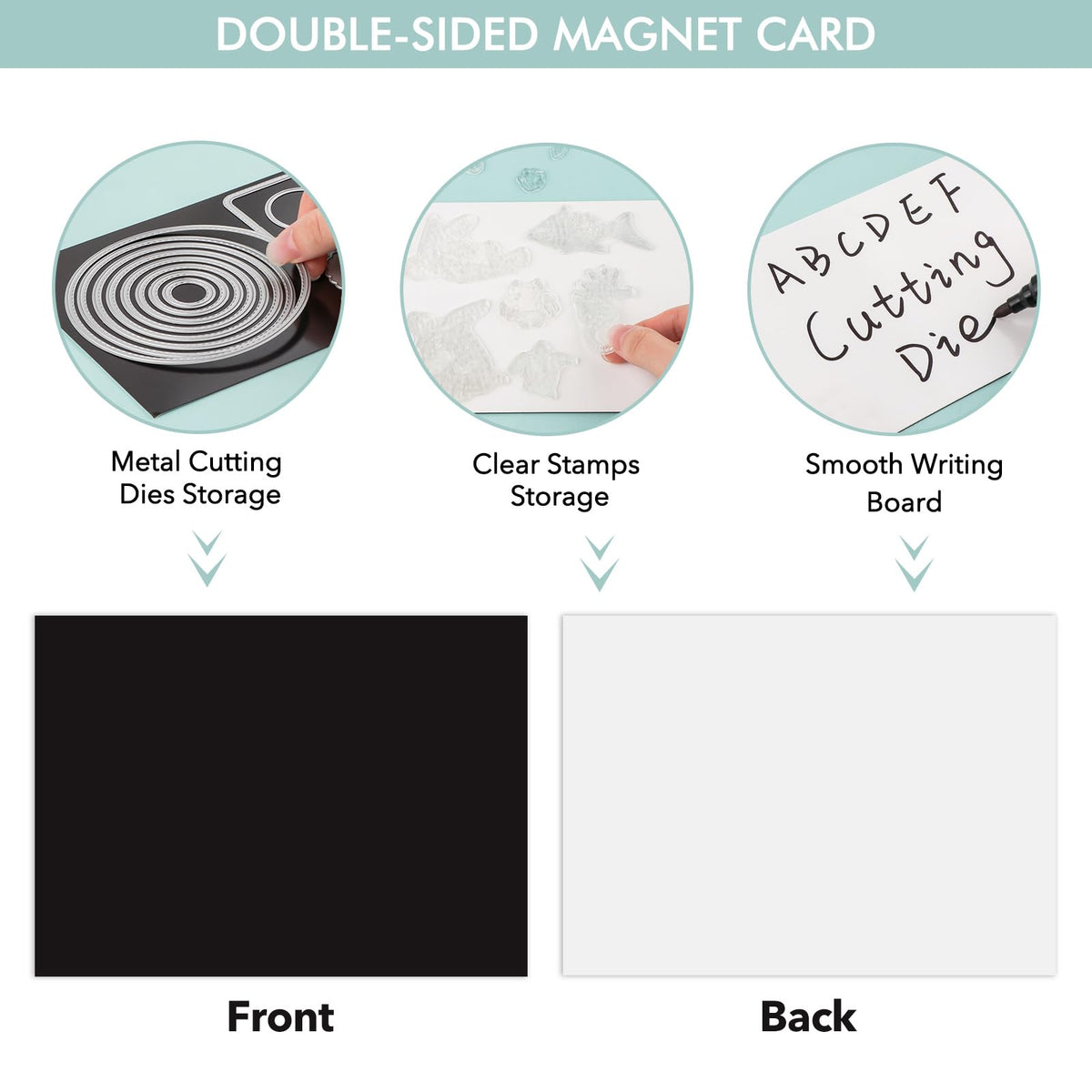 【10-Pack】Briartw 0.9mm Thick Magnetic Storage Cards for Die & Stamp Organization, Multipurpose Fridge Magnets & Writing Board - Ultimate Crafting Storage Solution,Die and Stamp Storage Magnetic Panels