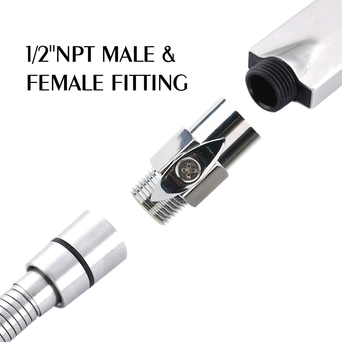 Watflow Water Shut Off Valve, Shower Head Water Saver, Shower Head Flow Restrictor, Shower or Garden Water Flow Control Valve 1/2"NPT…