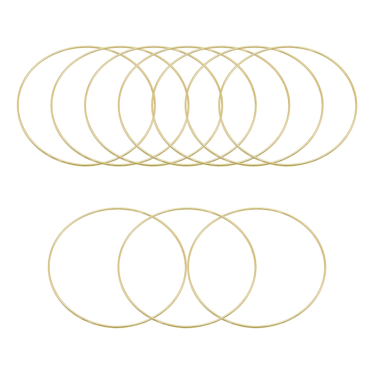 Pocoxll 10 Pcs 10 Inch Metal Hoops for Crafts, Dream Catcher Rings, Wire Wreath Frame Floral Hoop Rings for Wedding Wreath Decor and DIY Wall Hanging Crafts(Light Gold)