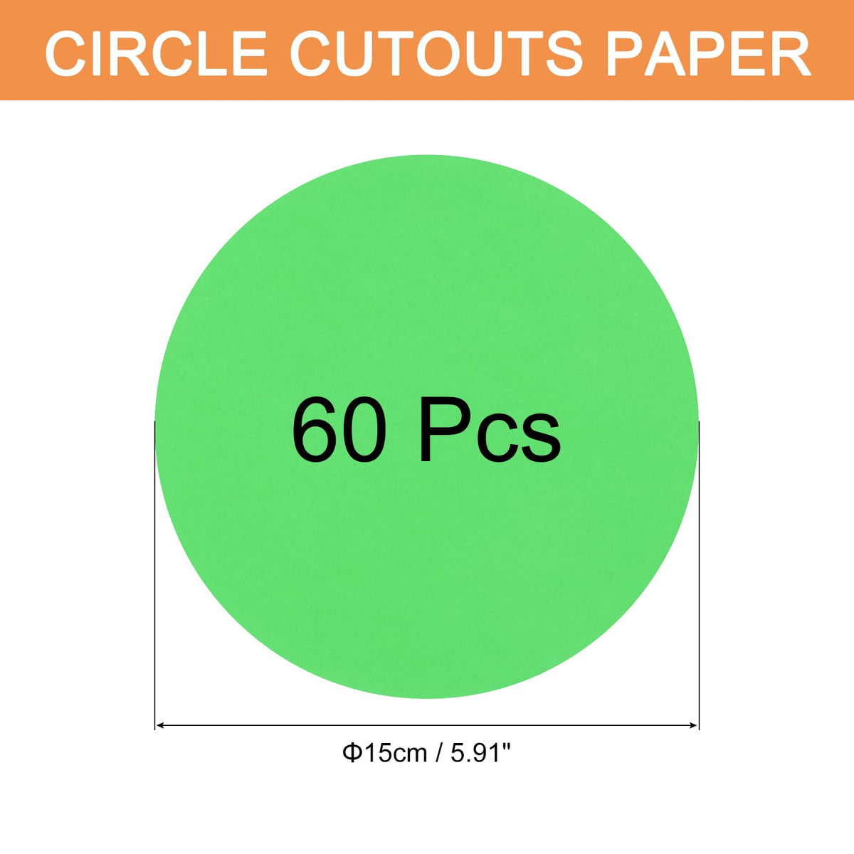 MECCANIXITY 60 PCS Dark Green Circle Cutouts Paper, 6 Inch Round Cutouts 200gsm/75lb Circle Cardstock for DIY Crafts Classroom Bulletin Board Decoration