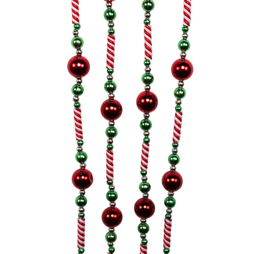 Kurt Adler 8 Foot Candy Bead Garland with Red Balls
