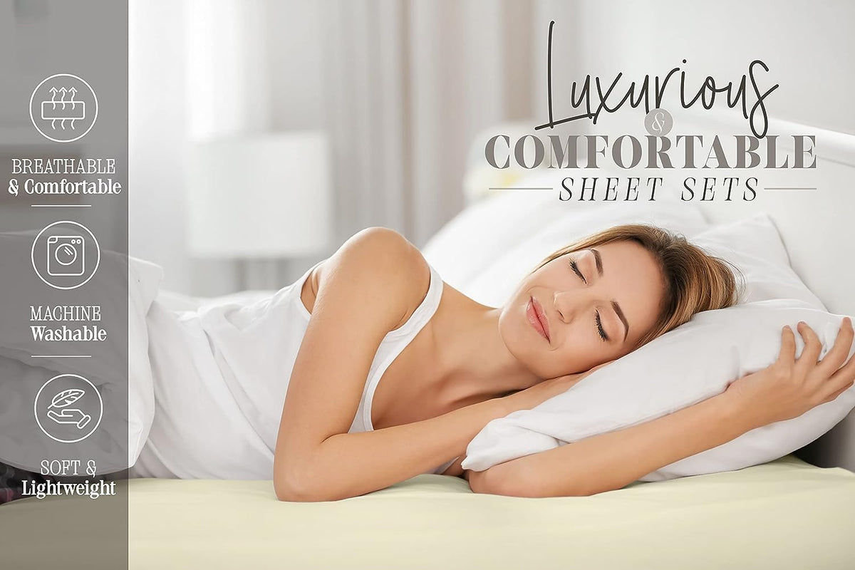 Elegant Comfort Luxury Soft Bed Sheets Cardinal Pattern - 1500 Premium Hotel Quality Microfiber Softness Wrinkle and Fade Resistant (6-Piece) Bedding Set, Queen, Cardinal