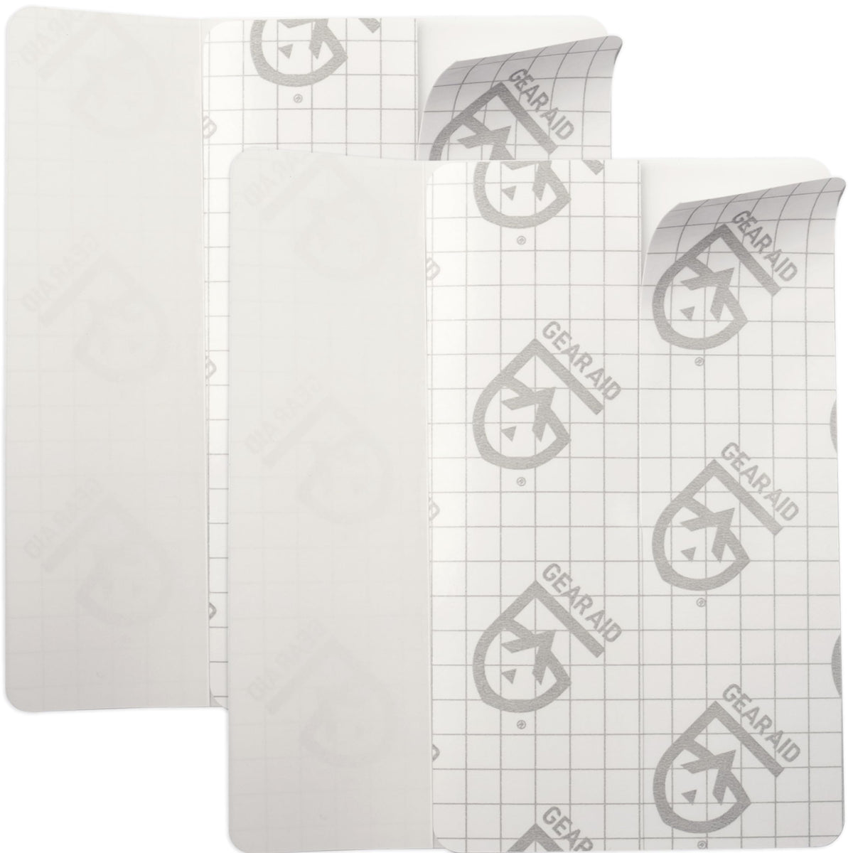 GEAR AID Tenacious Tape Flex Heavy Duty Patches for Fixing Holes and Rips in Outdoor Fabrics, Vinyl, Pool and Snow PVC Inflatables, Peel-and-Stick, Clear, Two 3" x 5" Patches, 2 Pack