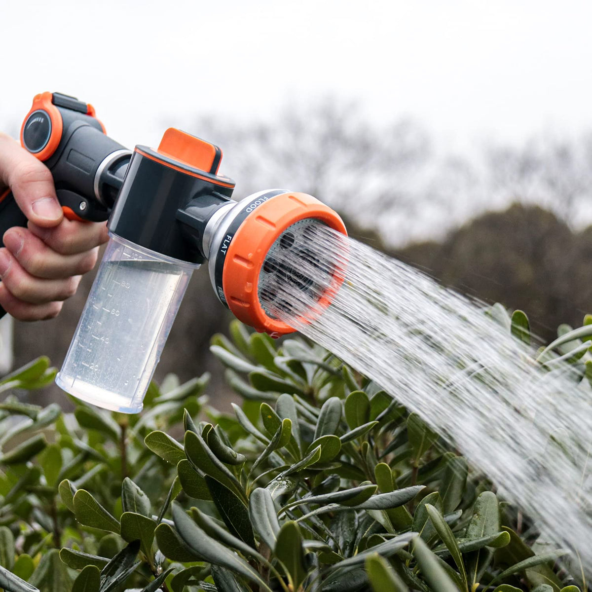 Hongmai Garden Hose Nozzle,8 Patterns Hose Sprayer High Pressure,Heavy Duty Dog Wash,Metal Water Hose Nozzle with Soap Dispenser,Car Wash Foam Gun With Pets Things