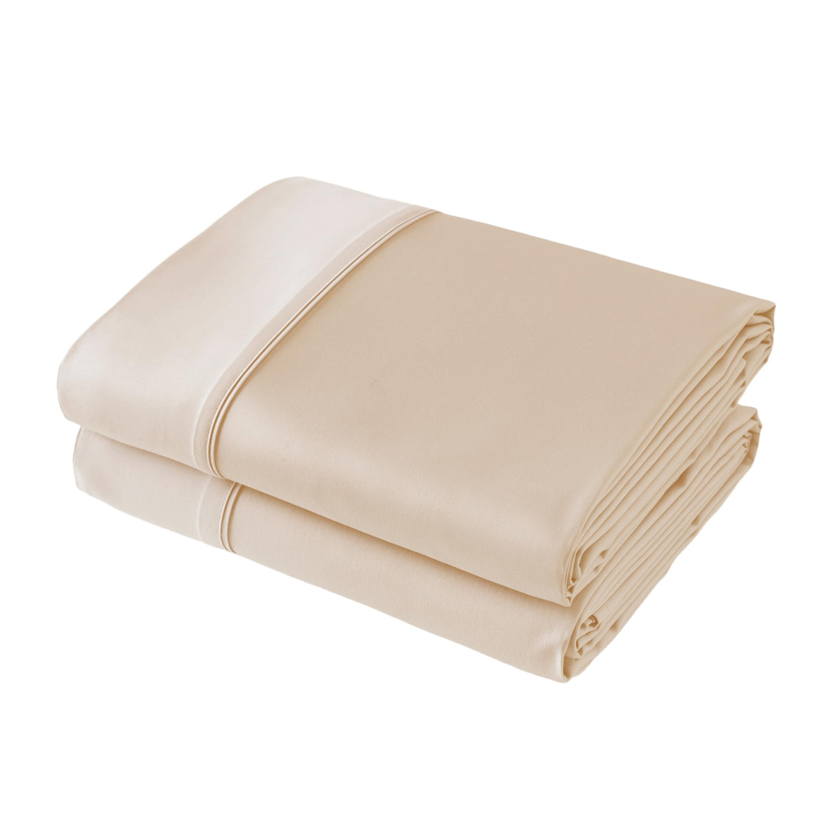 Flat Sheet Only 2 Pack,TwinXL Size 400 Thread Count 100% Egyptian Cotton Flat Sheet - Wrinkle, Fade, Stain Resistant (Beige,TwinXL,2Pack)