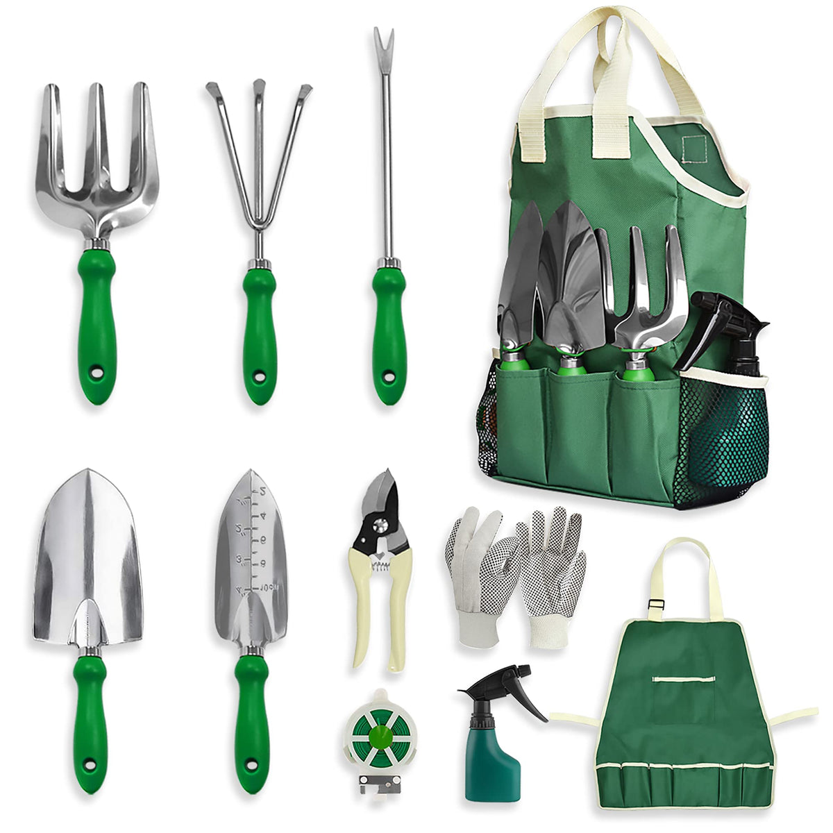 GardenHOME 11-Piece Gardening Tool Set – Garden Kit with Tote Bag, Apron & Accessories, Perfect Gardening Gifts for Women, Moms, and Beginners