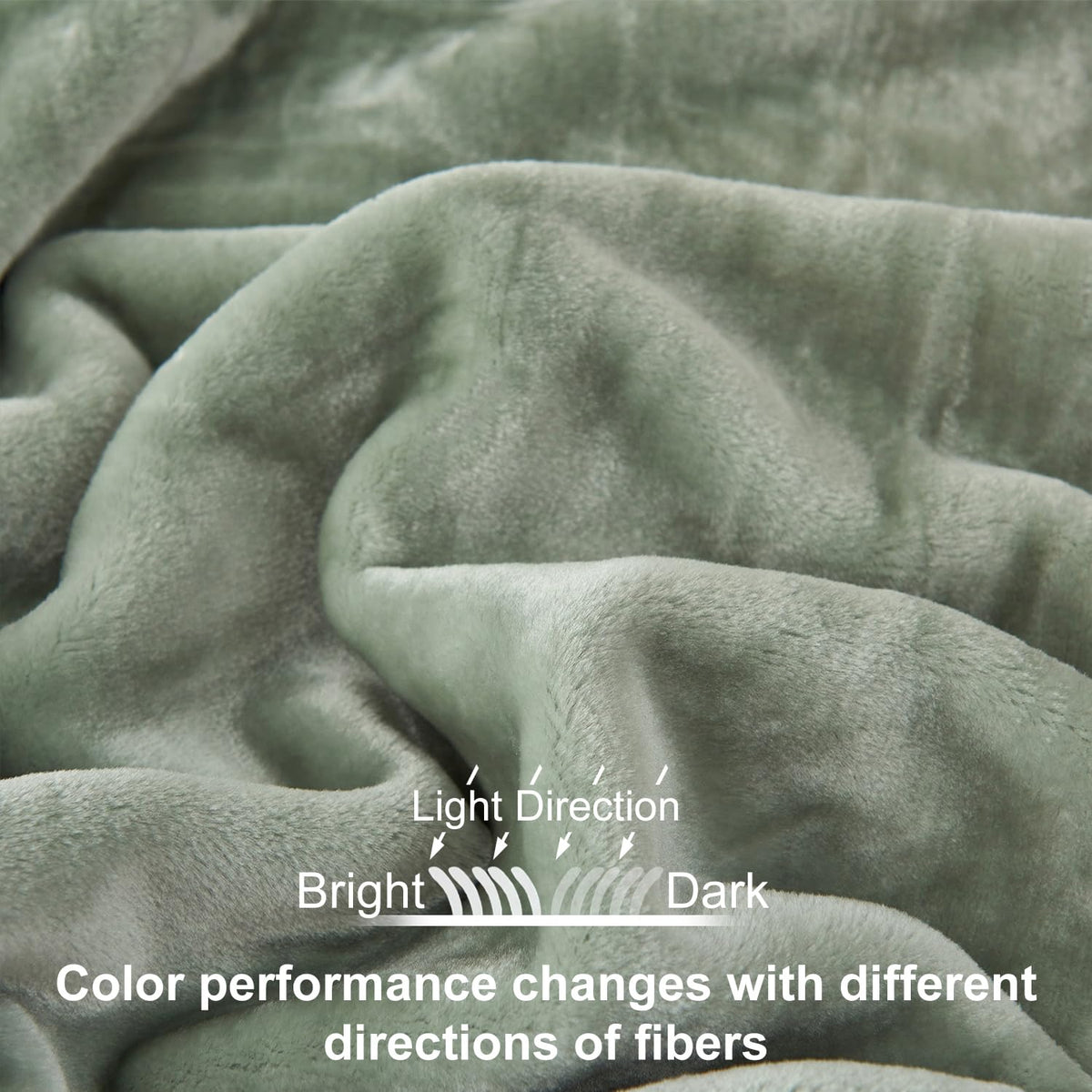 JYK Fleece Plush Blanket - 3.5 LB, 1 Ply, Korean Mink, Queen 79" x 91" - Super Soft and Warm, Lightweight, Cozy Fuzzy Solid Color Green