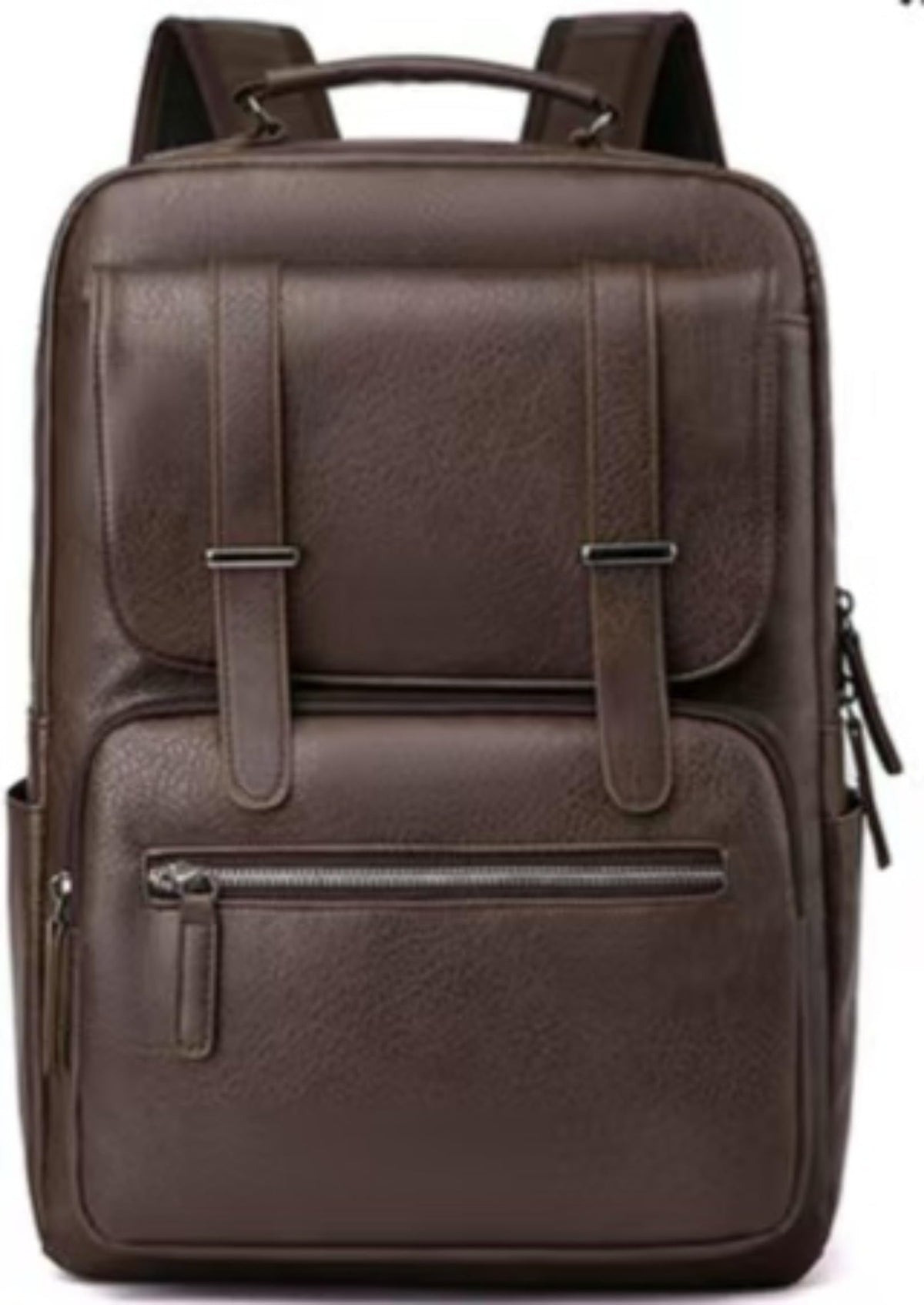 CYLYWJD Business Men and Women PU Leather Backpack 15.6inch Laptop Waterproof Backpack Travel Commuter Lightweight schoolbag (Brown backpack5,Large)