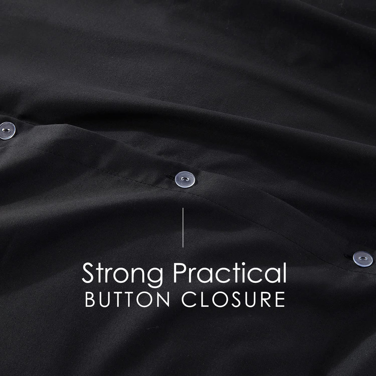 Hearth & Harbor Queen Size Duvet Cover & Bed Sheet Set Black, 7 Piece Soft Double Brushed Bedding Set, Includes Duvet Cover, Flat Sheet, Fitted Sheet, Pillowcases and Pillow Shams