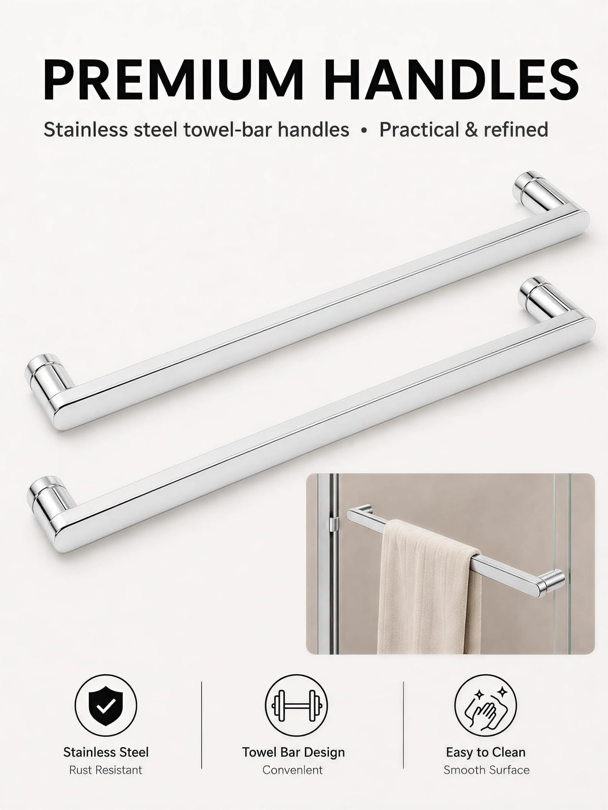Semi-Frameless Sliding Glass Shower Door 56-60 in. W x 72 in. H, Chrome Frame, 1/4 in. Clear Tempered Glass, Bypass Shower Door, Reversible Shower Doors for Walk-in Bathroom