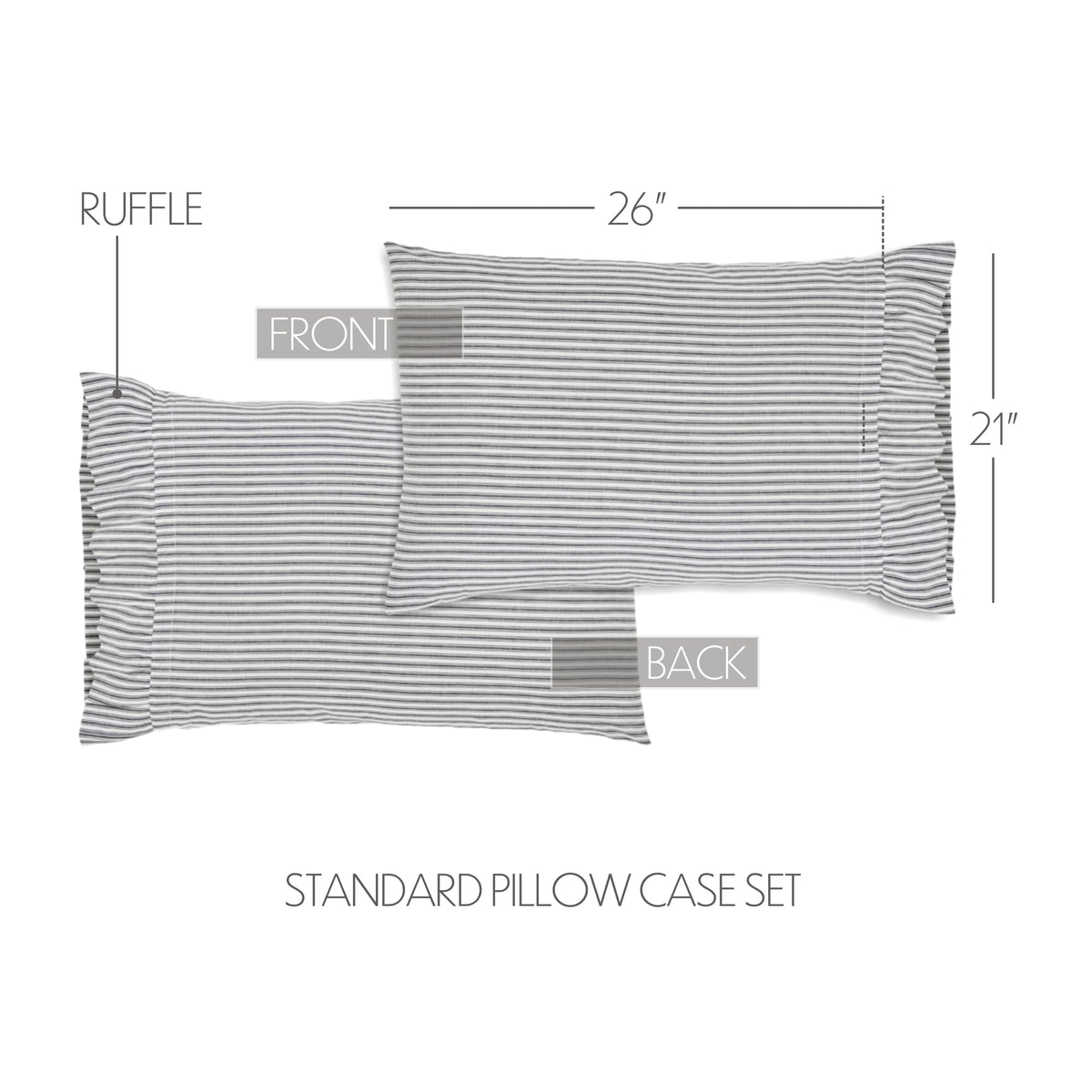 VHC Brands Sawyer Mill Black 5 Piece Queen Quilt Set (1 Queen Quilt, 2 Standard Shams, 2 Standard Pillowcase)