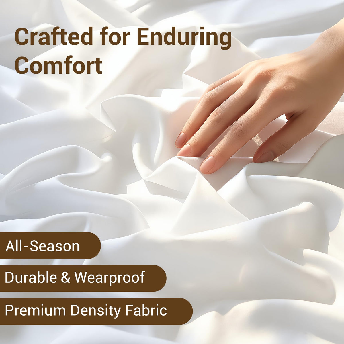 SheRest Full Size Bed Sheet Set 4 Piece - 16 Inch Extra Deep Pocket, Double Brushed Microfiber, Soft & Dry Touch, Stay in Place, Wrinkle Free, Stain & Fade Resistant Bedding - White