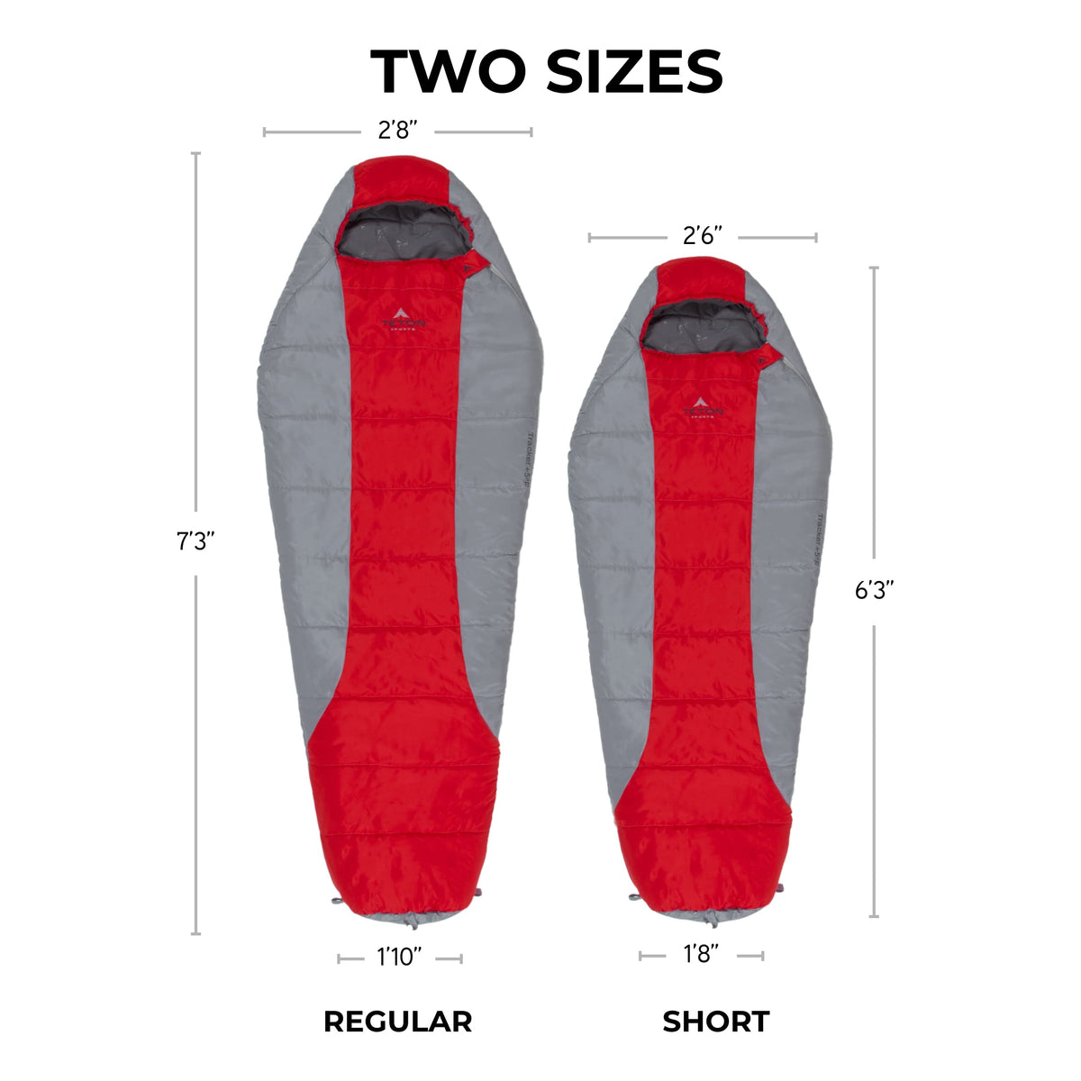 Teton Tracker, 5 Degree Sleeping Bag; Lightweight, Warm Mummy Sleeping Bag, Camping, Backpacking, Hiking
