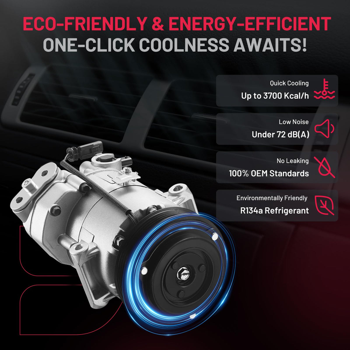 BDFHYK 158271 Air Conditioning A/C Compressor Compatible with Chevy Cruze 2012 2013 2014 2015 2016 L4 1.4L, Cruze Limited 2016 L4 1.4L