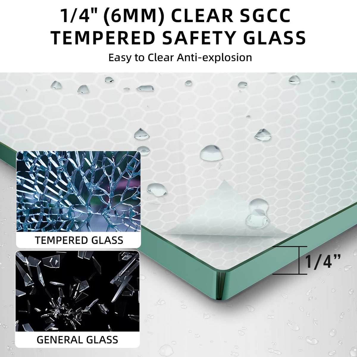 Royal Guard 24"-25.4" W x 72" H Frameless Pivot Shower Door,Swing Shower Glass Doors with 1/4"(6mm) Clear SGCC Tempered Glass,Reversible Installtion,Matte Black
