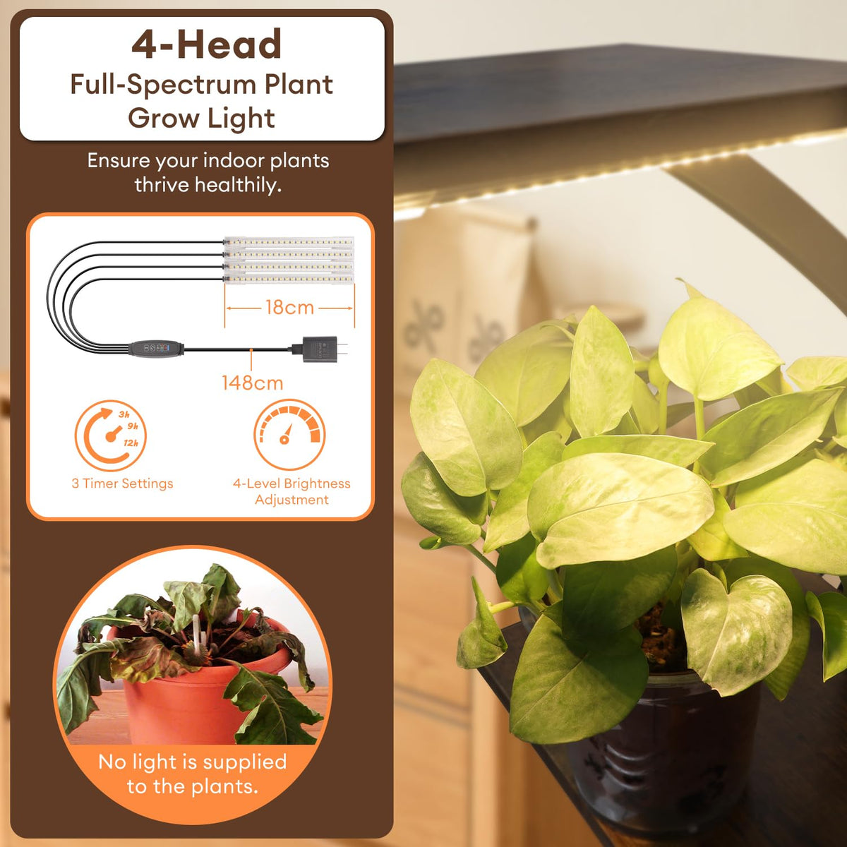 Plant Stand Indoor with Grow Lights - 82" Tall Plant Shelf, Lighted Corner Plant Stands for Indoor Growing, 8 Tiered Large Flower Holder, S-Shaped Decorative Rack for Living Room, Patent Design