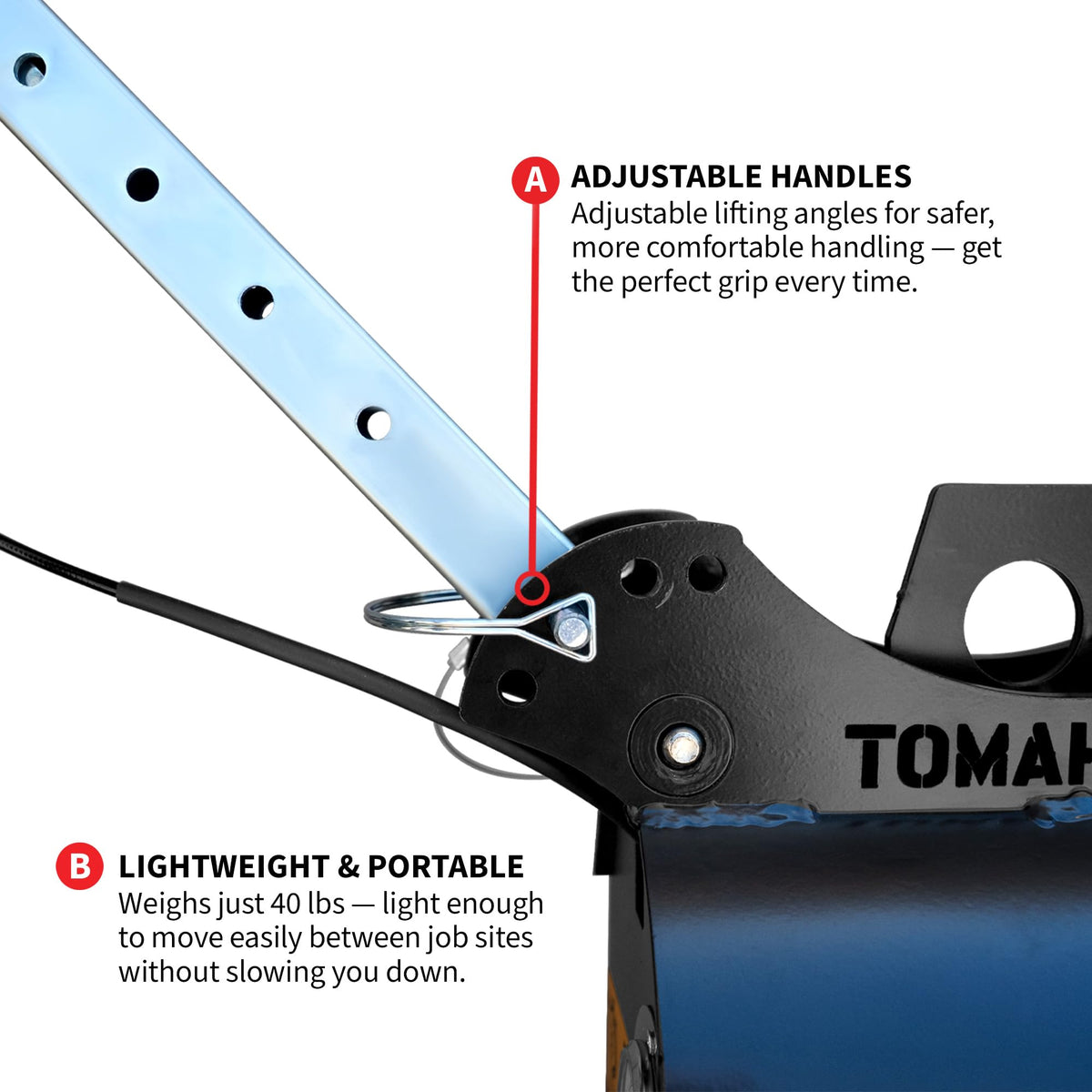 440 lb Electric Paver Slab Vacuum Lifter 1200W for Hardscaping, Concrete, and Stone Placement