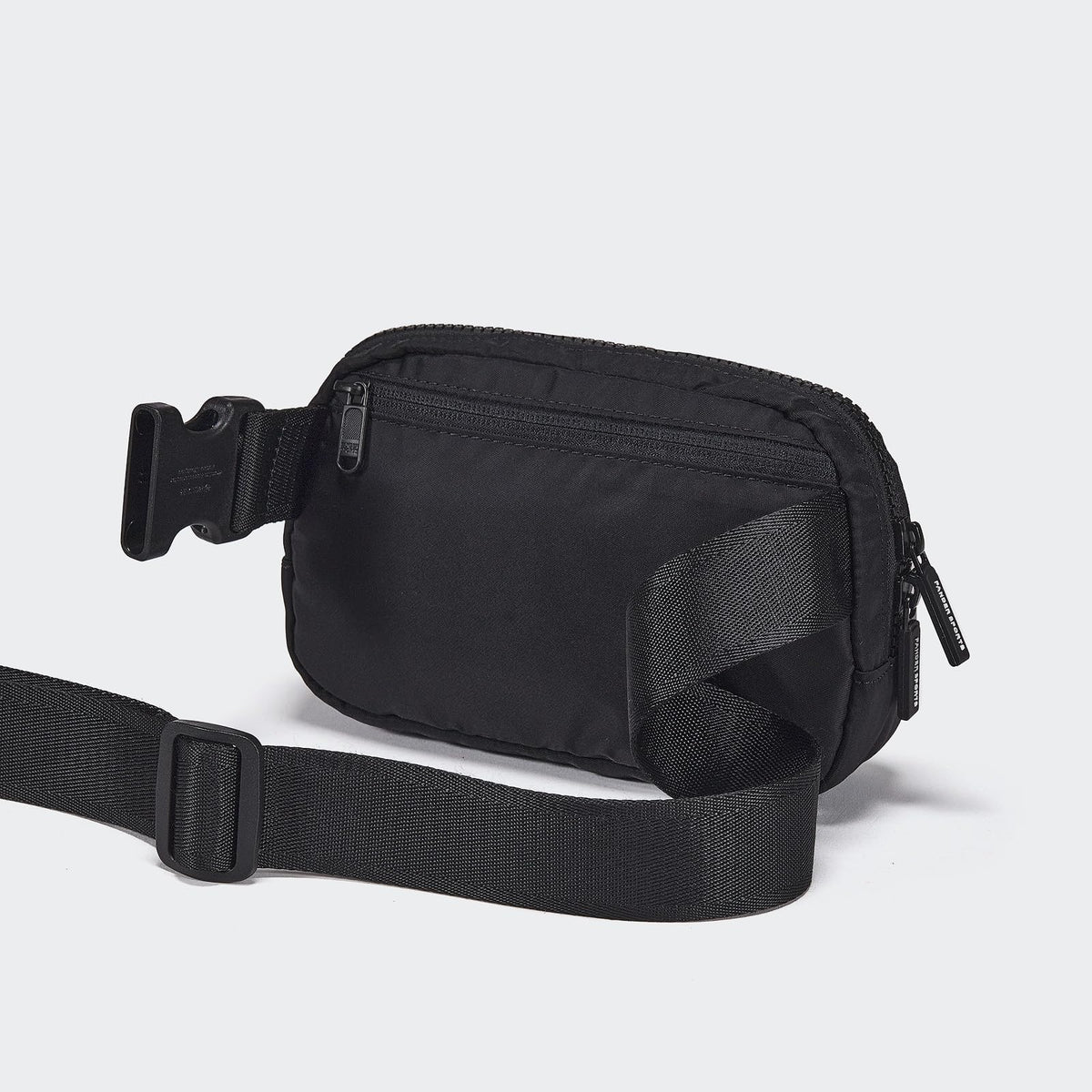 Pander Two Way Zipper Fanny Pack Nylon Everywhere Belt Bag for Women, Water Repellent Waist Packs, Crossbody Bags with Adjustable Strap (Black).