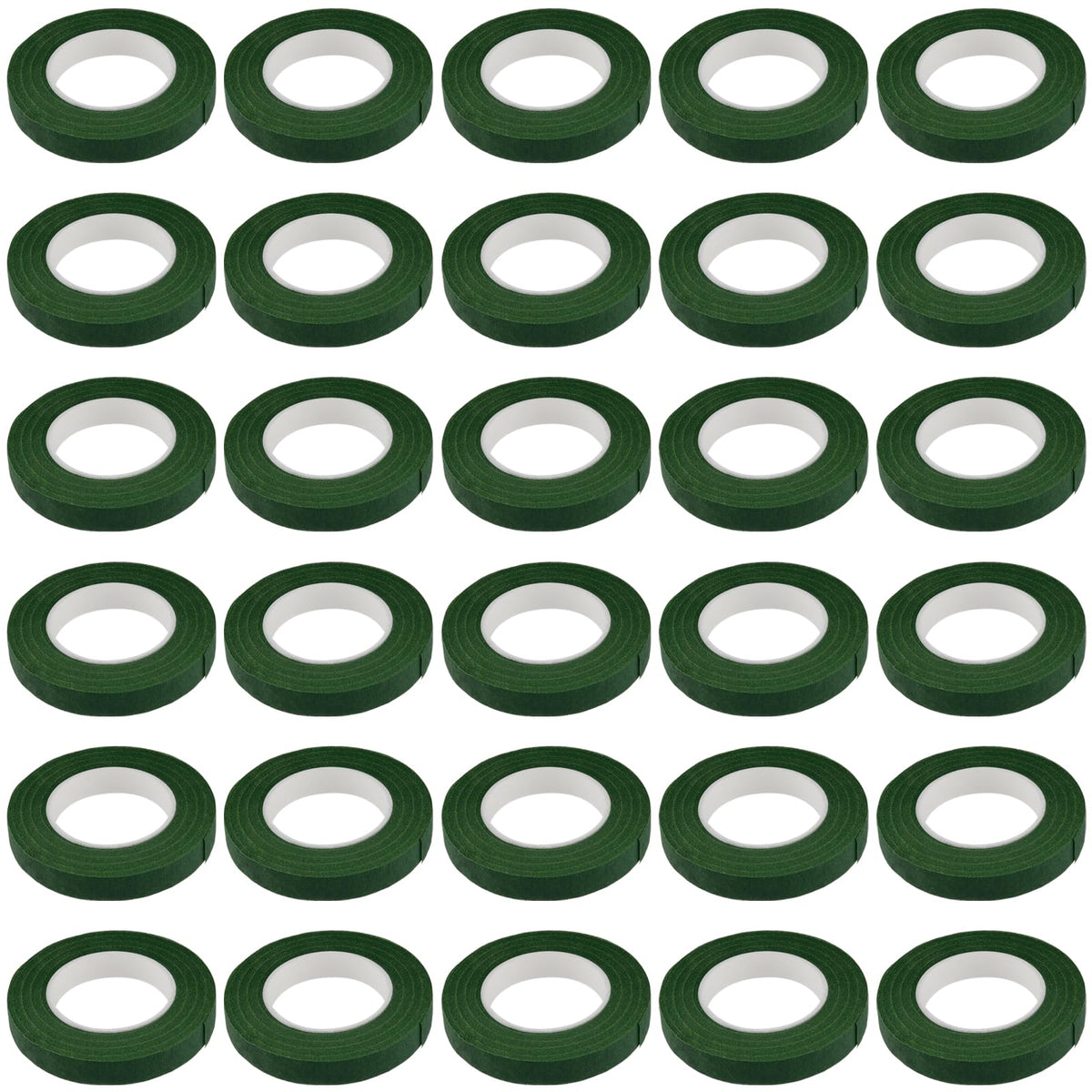 KEILEOHO 30 Rolls 29.5 Yard Floral Tape, 1/2 inch Wide Dark Green Flower Stem Tape, Florist Tapes for Floral Bouquet Making and DIY Crafts