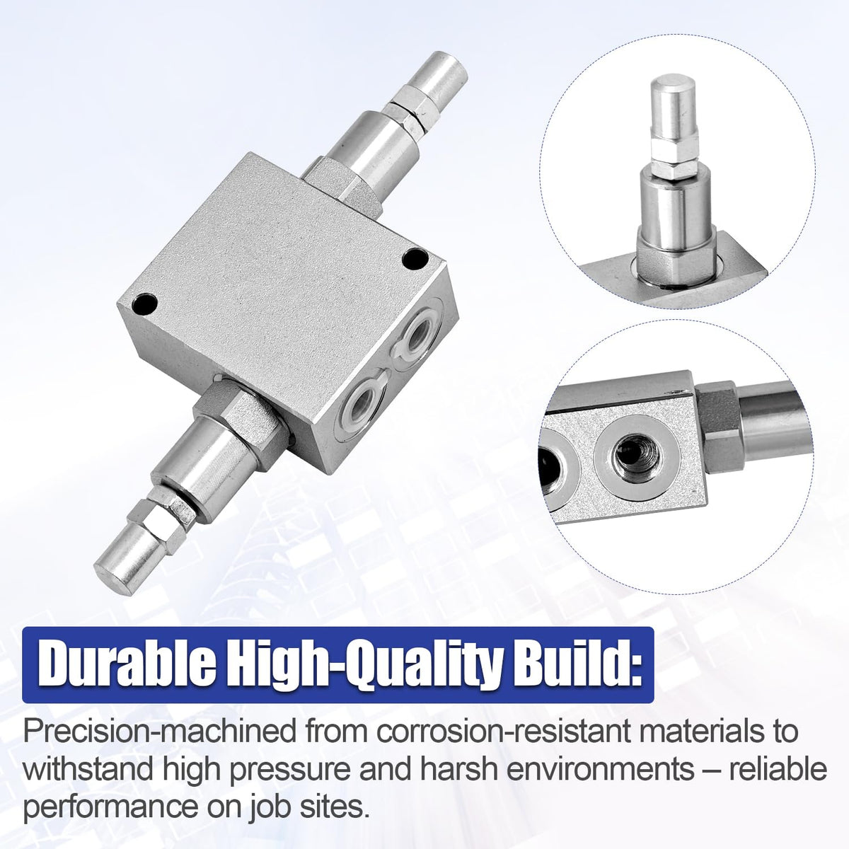 Blrack Mini Excavator Cushion Valve Kit Complete with Hydraulic Swivel Motor Buffer Valves for 1/4" Hose Systems Replace 1/4" M14x1.5