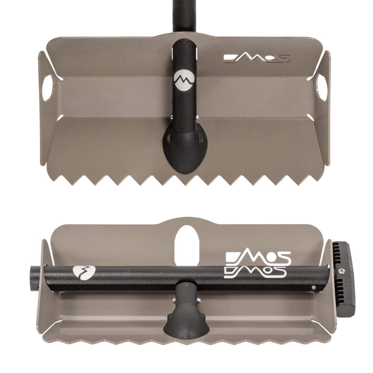 DMOS Stealth Shovel - Lightweight, Heavy-Duty Aluminum Sand & Snow Shovel with Extendable & Collapsible Handle for Camping, Overlanding, Survival, & Off-Road Use - Flat Dark Earth - Regular