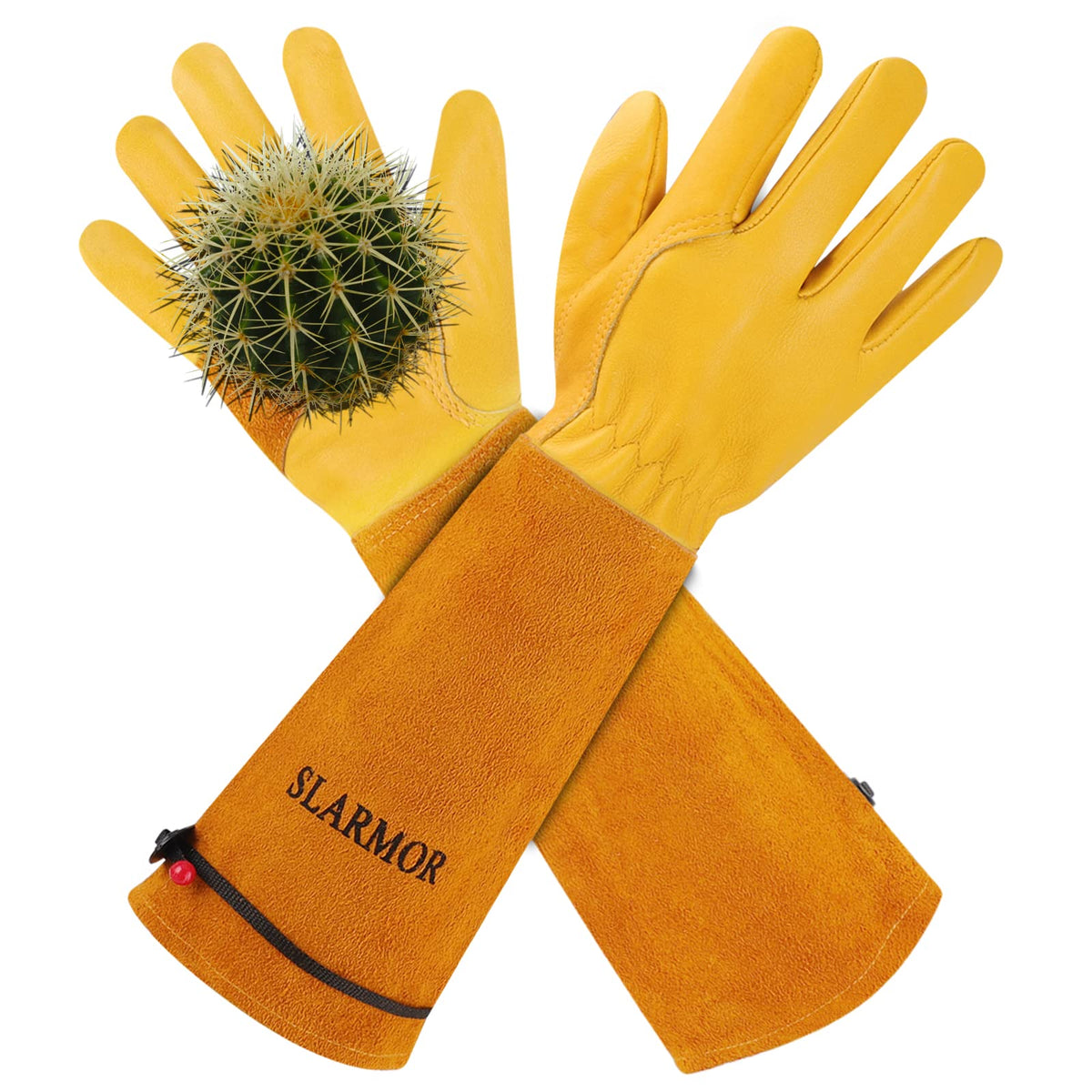 SLARMOR Long Gardening-Gloves Women/Men-Thorn proof Rose Pruning Heavy Duty Gauntlet, Best Garden Gifts for Gardener-L