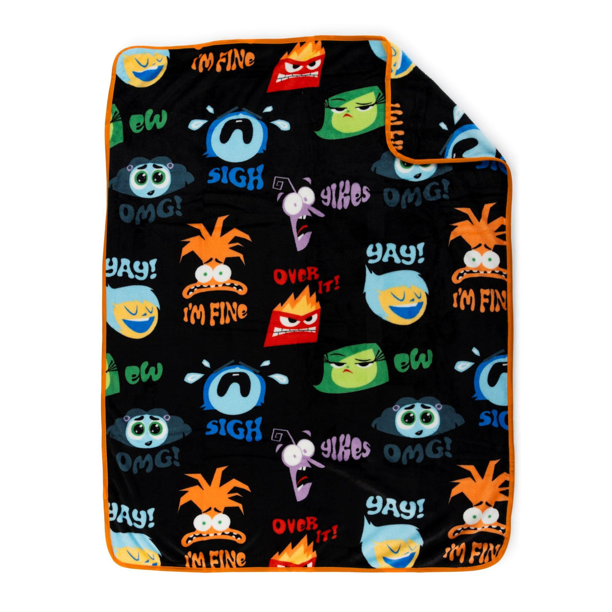 Jay Franco Disney Pixar Inside Out Sadness Nogginz Set - 40 x 50 Inch Lightweight Travel Throw Blanket & Pillow - Kids Super Soft 2 Piece Bedding Set