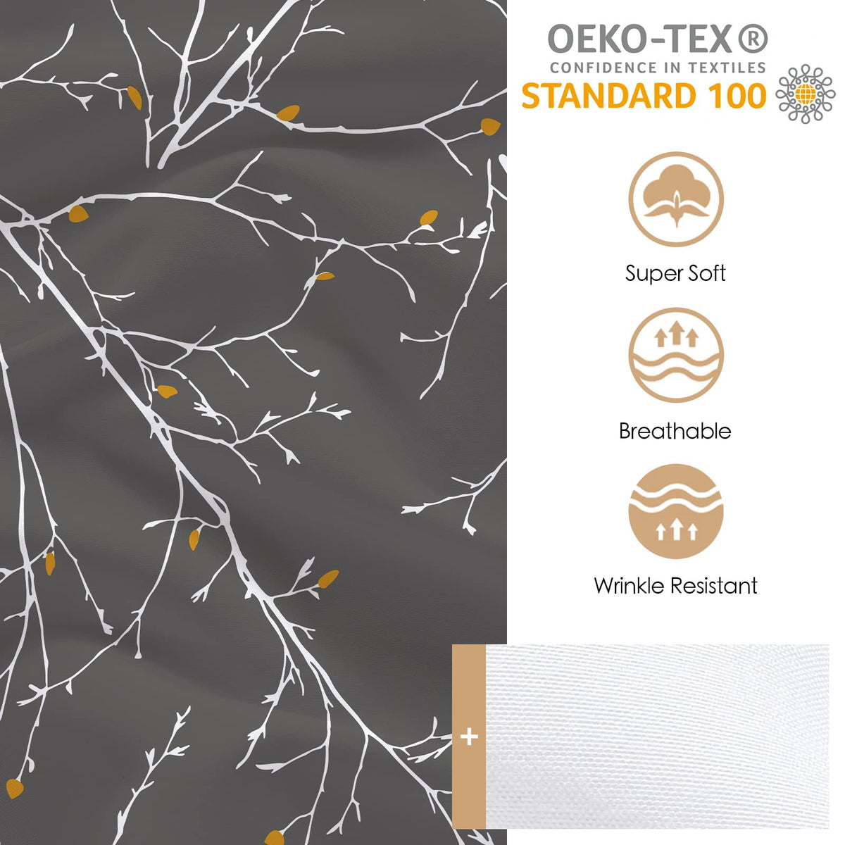 YIYEA Floral Fitted Sheet Only, Premium Double Brushed Microfiber Deep Pocket Fitted Sheet Queen Size, Ultra Soft Fitted Bottom Sheet, Shrinkage, Fade Resistant, Queen